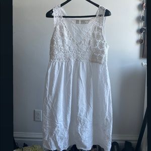 White Floral Lace Dress